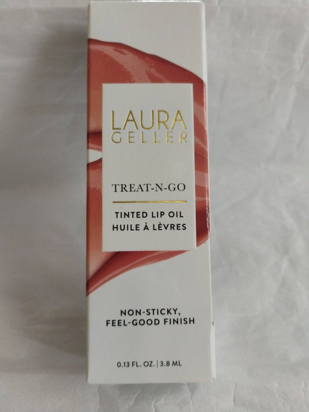 Laura Geller Tinted Lip Oil-Shade 'Crunch Time' Neutral Nude-NWT -Full Size